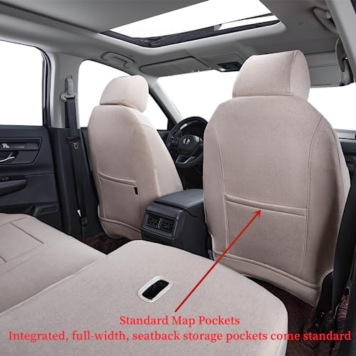 coverdream Custom Seat Covers Compatible with Select Honda CRV 2015 2016 Models (Beige,Full Set)