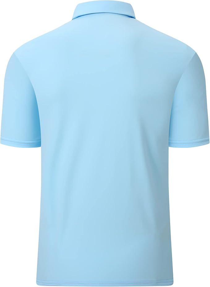 Alex Vando Mens Golf Shirt Moisture Wicking Quick-Dry Short Sleeve Casual Polo Shirts for Men