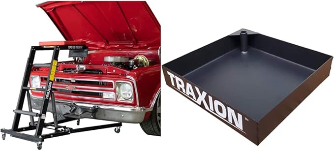 Traxion 3-100 Foldable Topside Automotive Engine Creeper, Red & Black 3-102 Topside Creeper Tool Tray