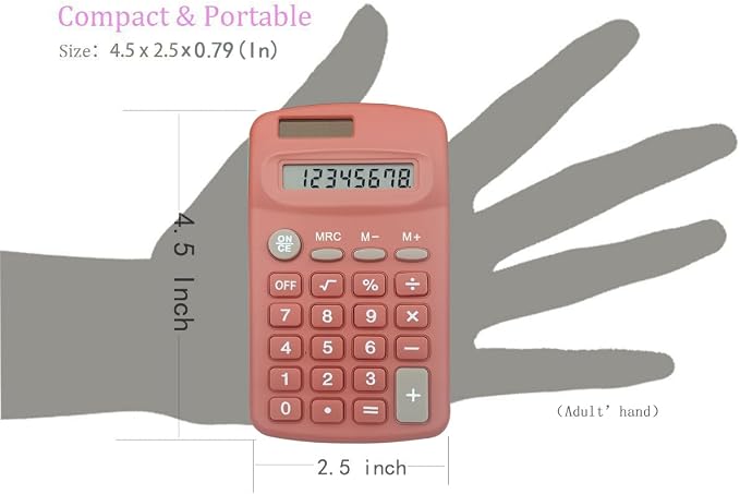 Basic Calculator Dual Power 8 Digit Desktop Calculator