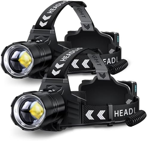 FINICO Rechargeable LED Headlamp 99000 High Lumens,95 Hours Long Lasting