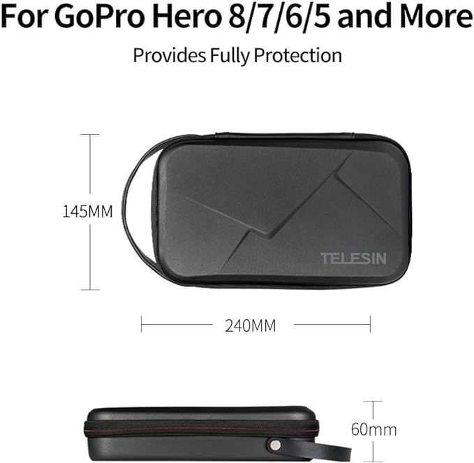 TELESIN Hard Carry Case Waterproof Carrying Bag