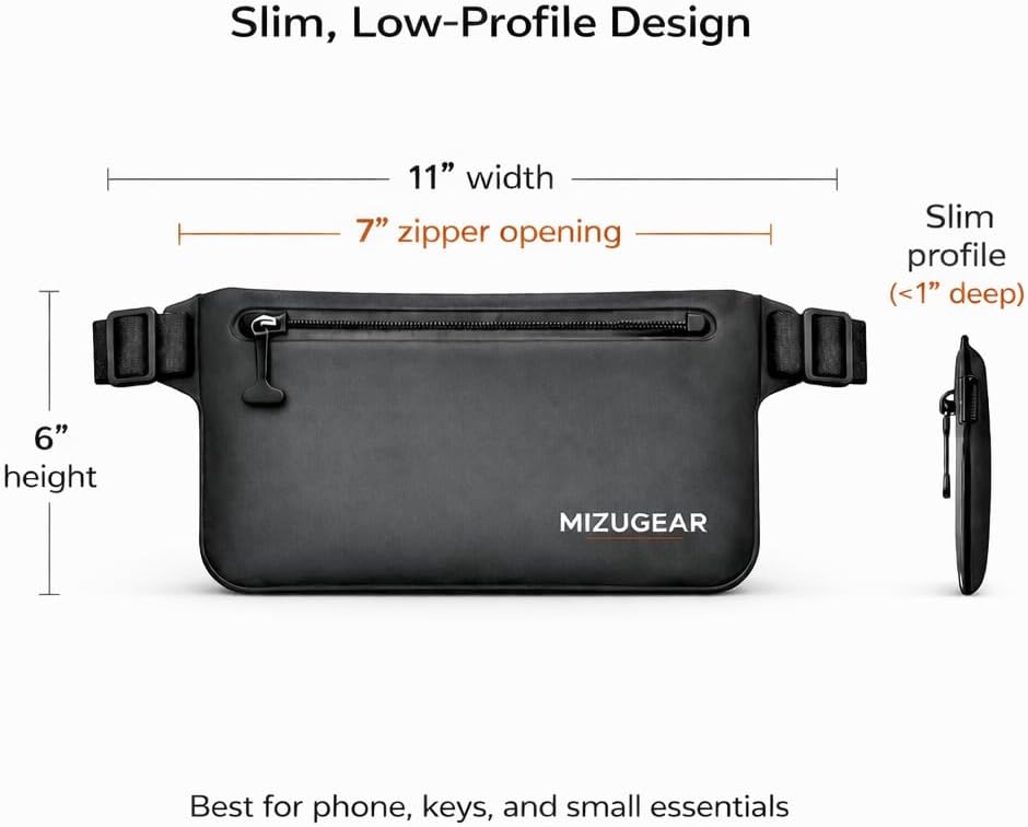 Waterproof Fanny Pack - Submersible Waist Bag for Swimming, Snorkeling & Boating | Fits Waists Up to 32”
