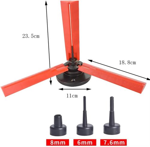 FUNTRESS Fletching Jig - Straight Helix Tower Tool for DIY Archery Arrows | Includes Scale for Precision