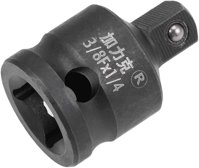 uxcell 3/8" Drive (Female) x 1/4" (Male) Impact Socket Reducer for Use with Air Impact Drivers, Breaker Bars, Ratchets, CR-MO Steel