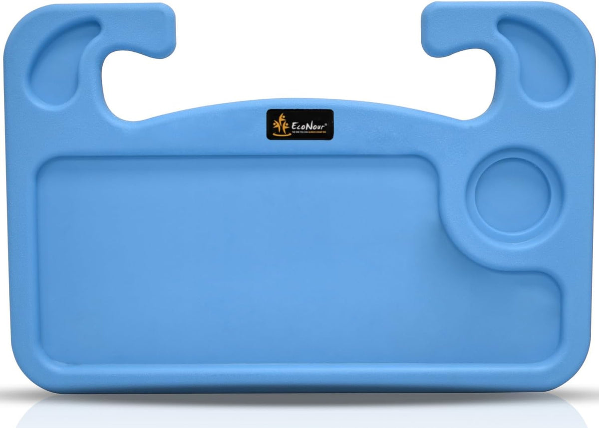 EcoNour 2 in 1 Car Steering Wheel Tray (Blue) | Car Tray for Laptop