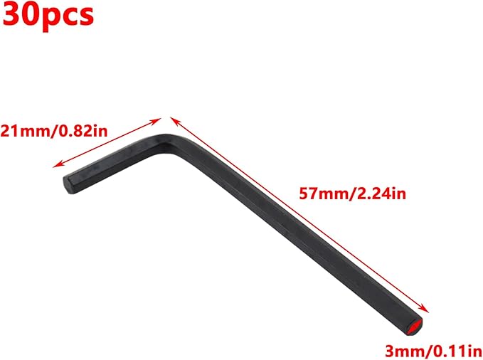 Antrader 3mm Allen Wrench L-Shaped Hex Key Wrench Set,30Pcs Repair & Installation Tool