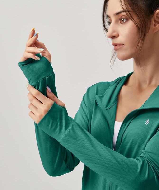 Soothfeel Women's Lightweight UPF 50+ Sun Protection Hoodie Jacket | Long Sleeve with Pocket for Outdoor Hiking