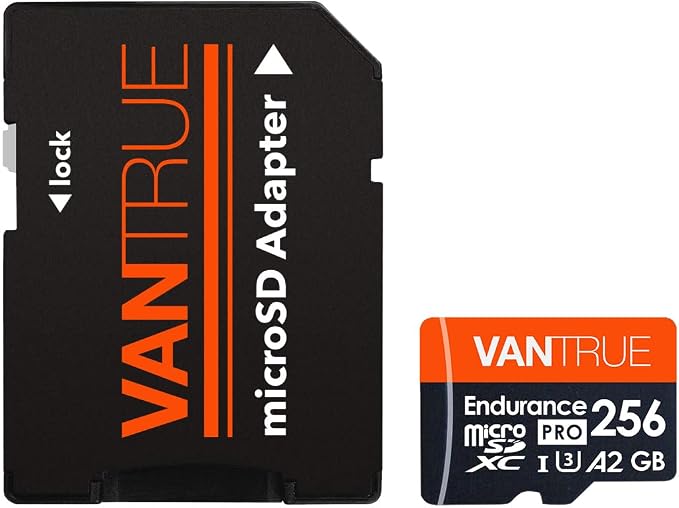 Vantrue 256GB microSDXC UHS-I U3 4K UHD Video High Speed Transfer Monitoring SD