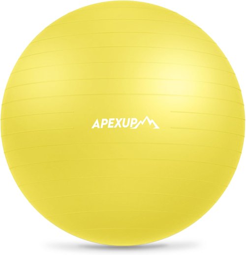 APEXUP Yoga Ball - Anti-Slip Heavy Duty Exercise Ball for Fitness & Core Workout | 5 Sizes Available