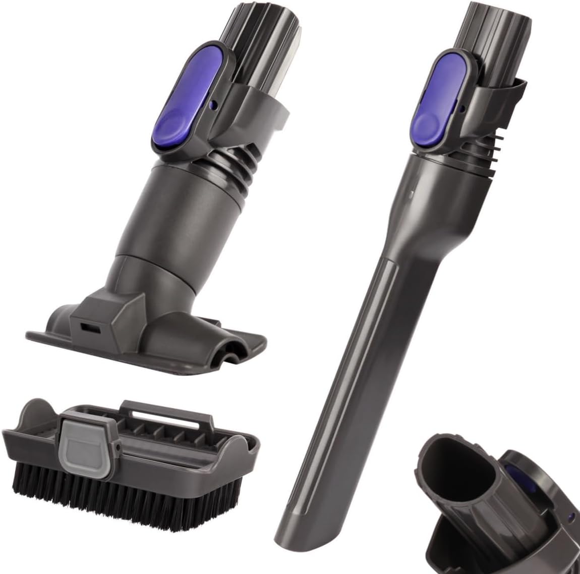 Vacuum Crevice Tool Brush Replacement Parts Compatible with Shark Pet Cordless Stick IX141 IZ162H IZ163H IZ362H IZ562H IZ140 IZ142 UZ145 Removable two-in-one Tool Brush Attachments for D-Shaped Vacuum
