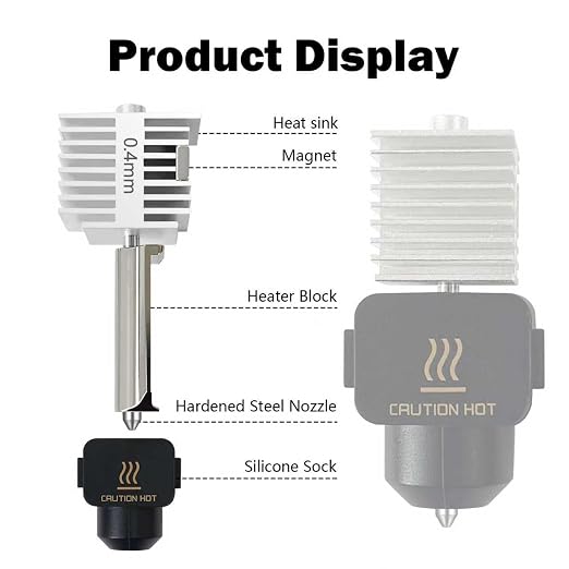 HzdaDeve 2 Pack A1 Mini/A1/A2L Hotend Print Head Hot End Kit Extruder Upgrade