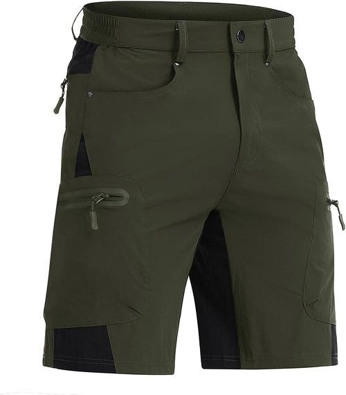 CRYSULLY Men's Hiking Cargo Shorts - Lightweight Quick-Dry Summer Shorts with 5 Pockets