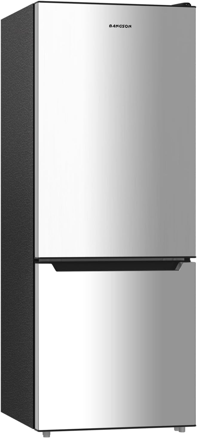 Apartment 7.1 Cu.Ft Refrigerator with Bottom Freezer Silver | Office Fridge with Bottom Freezer, Large Capacity, Energy Saving, Adjustable Thermostat, Low Noise