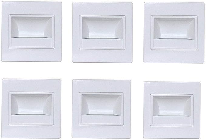 6-Pack LED Corner Wall Lamp 85-265V Embedded LED Stairs Step Night Light LED Stair Wall Lighting for Hallway, Stairs, Closet, Bedroom and More