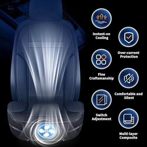 SriGM Cooling Car Seat Cushion 12V Summer Seat Rapid Cooling Seat Cover