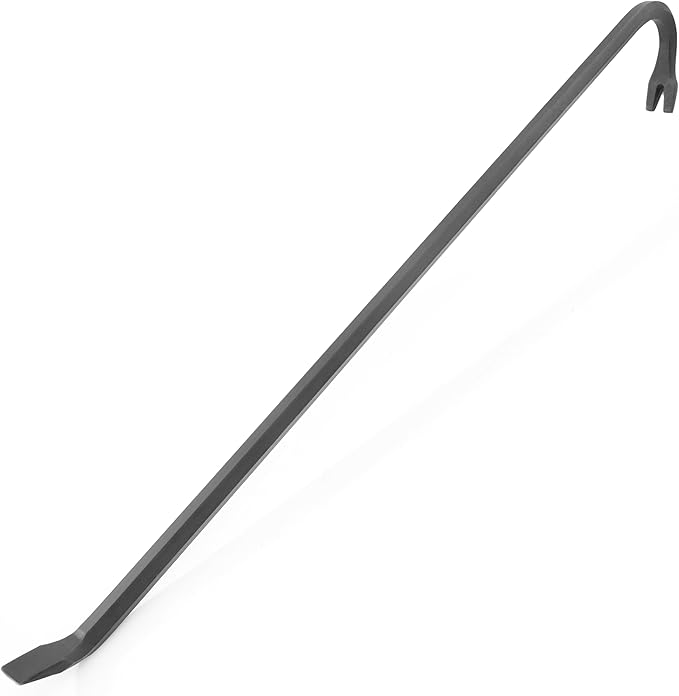 GreatNeck WR36 Pry Bar 36", Drop Forged Steel Wrecking Bar, Rust-Resistant Crowbar, Demolition Bar for Prying, Nail Pulling, Demolition Tool