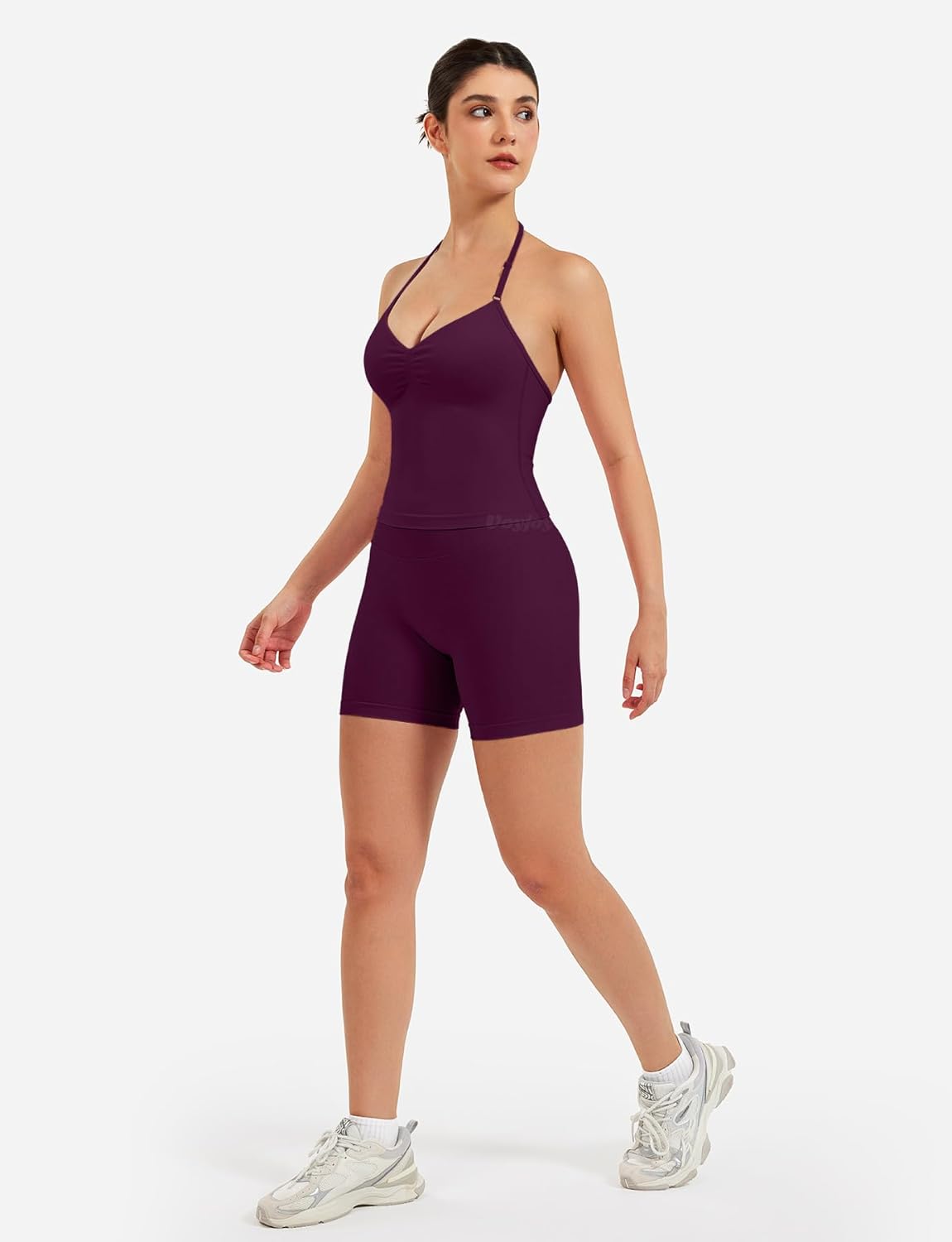 VOYJOY Workout Tank Top - Impact Longline Strappy Design for Women | Stylish Gym Sports Bra