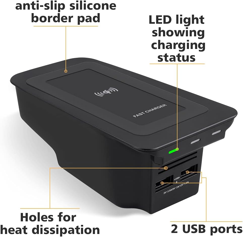 Car Wireless Phone Charger for Volvo XC60 XC90 S60 V60 S90 V90 2017-2025