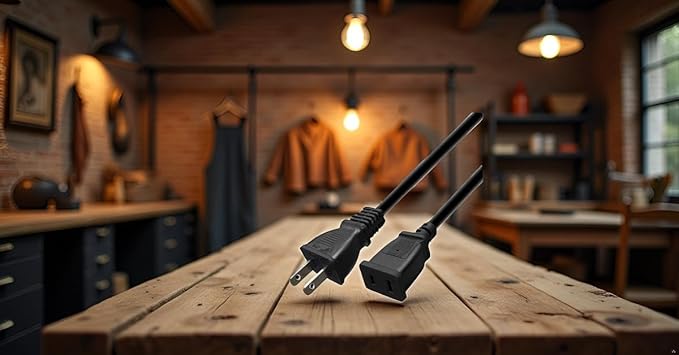 Toptekits (9.8ft/3m) USA Outlet Saver Power Extension Cord Cable 125V 10A 2-Prong 2 Outlets for NEMA 5-15P to NEMA 5-15R (9.8ft/3m)