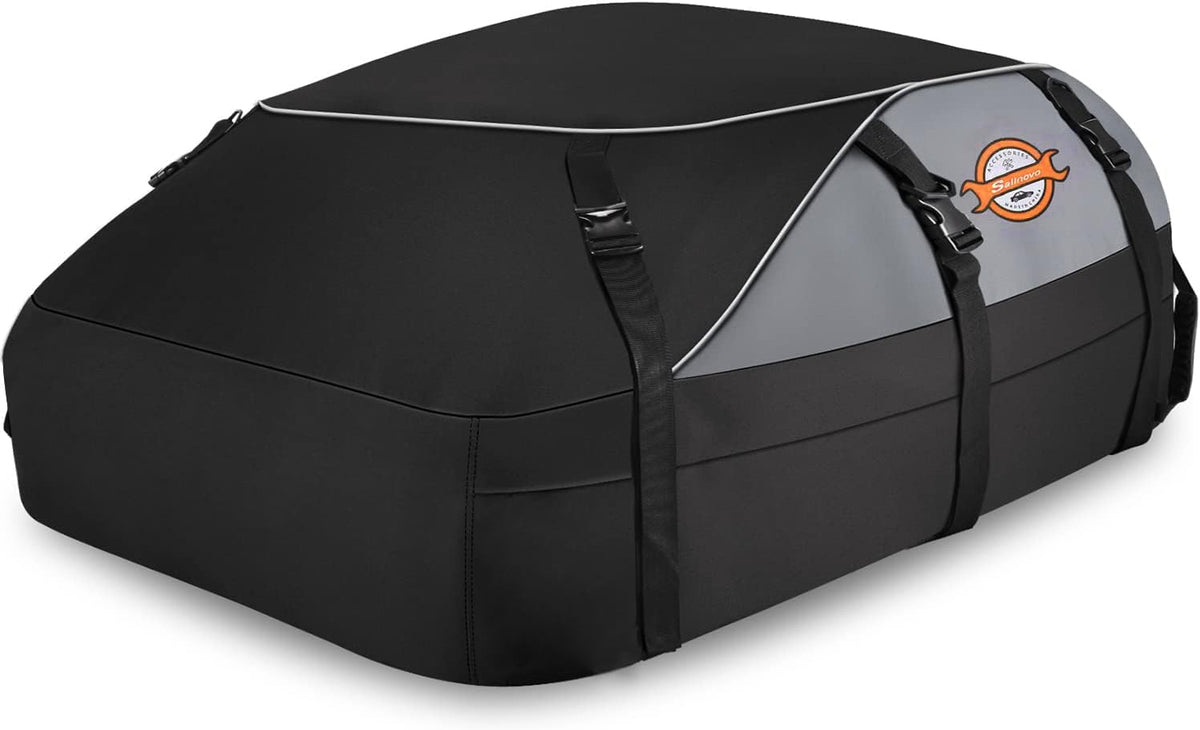 Sailnovo Rooftop Cargo Carrier - 20 Cubic Feet Waterproof Roof Bag with 6 Tie-Down Straps | Ideal for Cars with or Without Rack