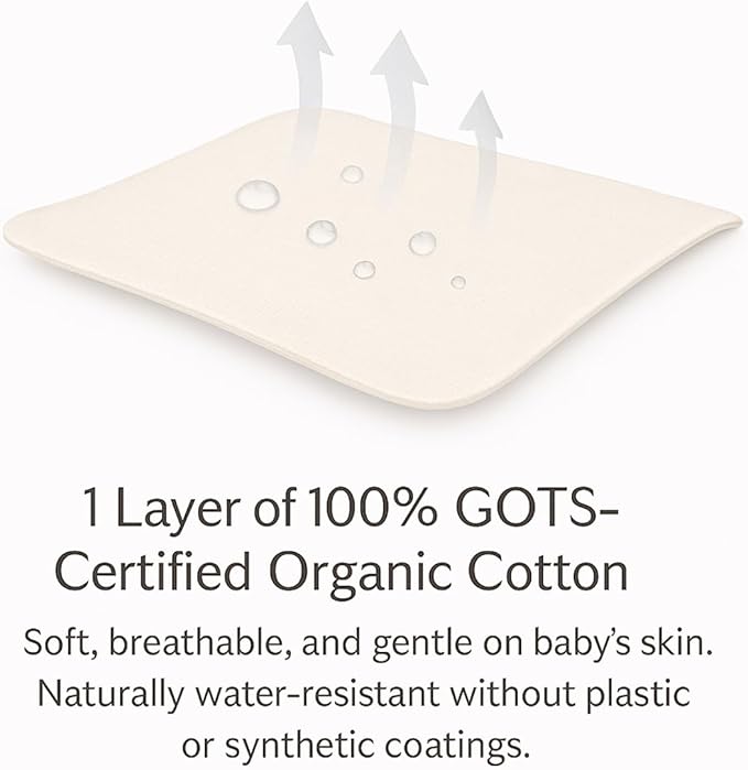 ORGANIC TEXTILES Organic Baby Mattress Topper with Water Resistant Removable Cotton Cover - GOLS/GOTS Certified - Breathable - 3" Mini Sleeper (31"x18")