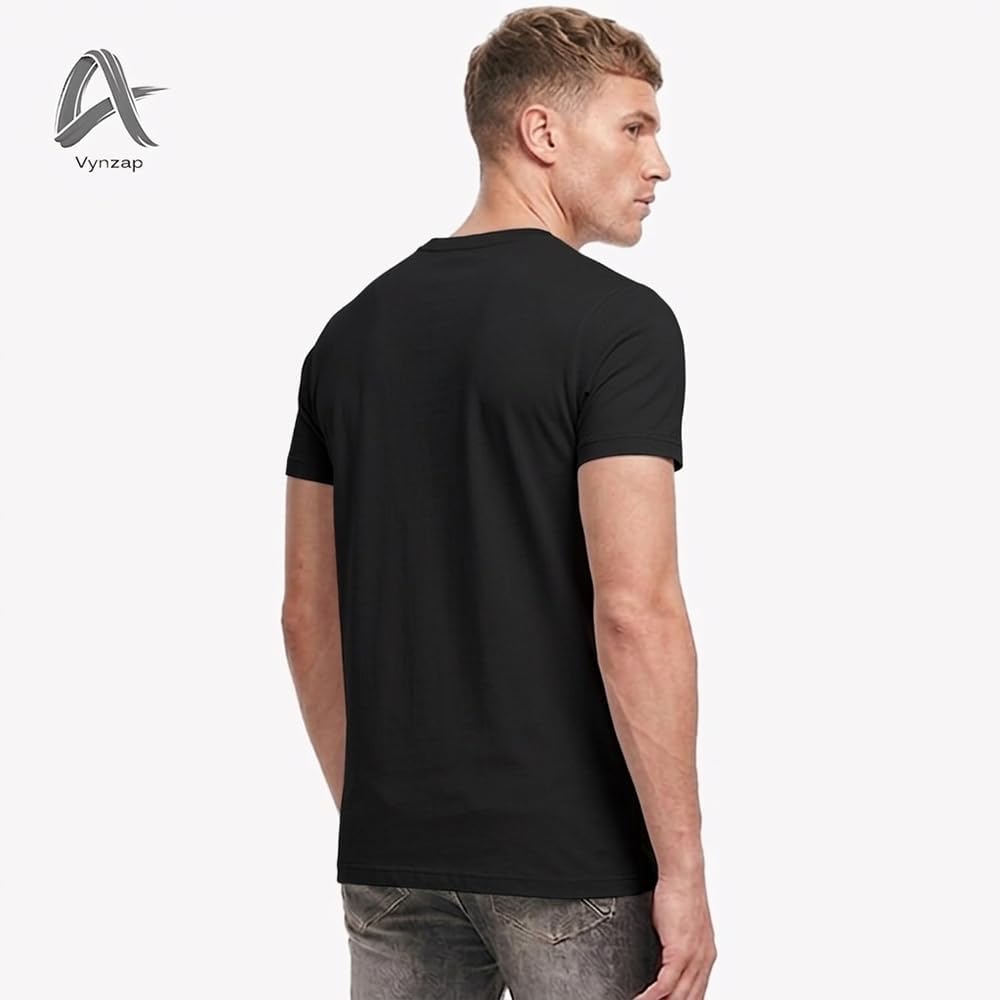 Skiennix Men's 100% Cotton Crew Neck T-Shirt - Premium Short Sleeve Casual Tees, Regular Fit