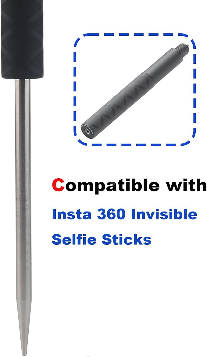 Camera Ground Spike for Monopod Selfie Stick, 1/4-20 Screw Staniless Steel