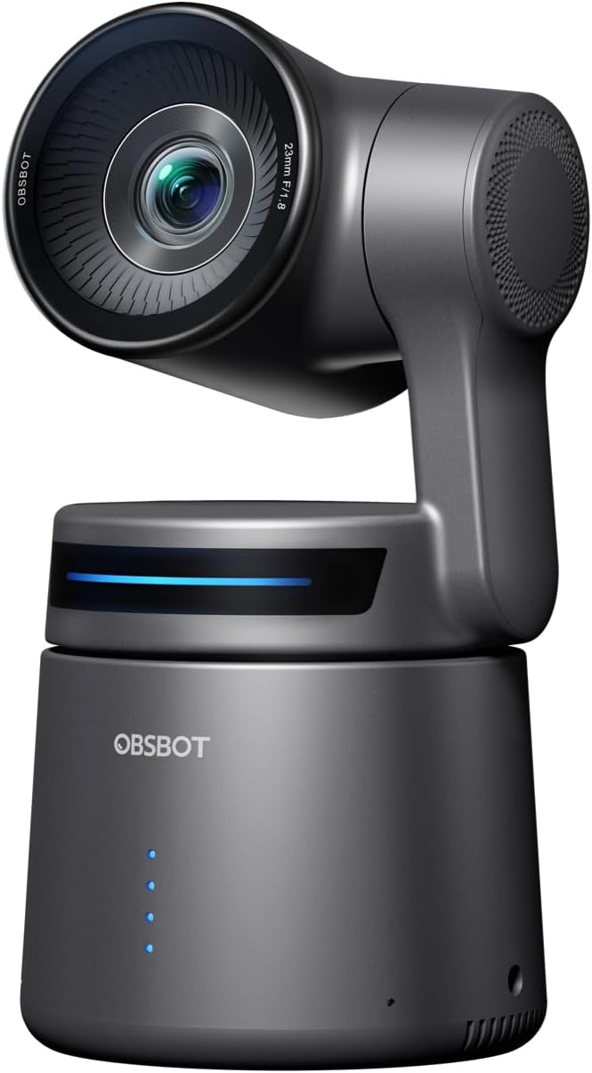 OBSBOT Tail Air NDI Streaming Camera 4K, AI Tracking PTZ Camera