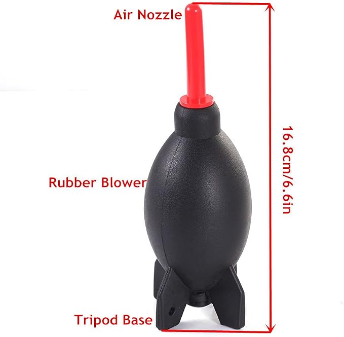 FocusFoto PRO 6.6 Inch Rubber Rocket Air Blower Duster Cleaner Dust Cleaning