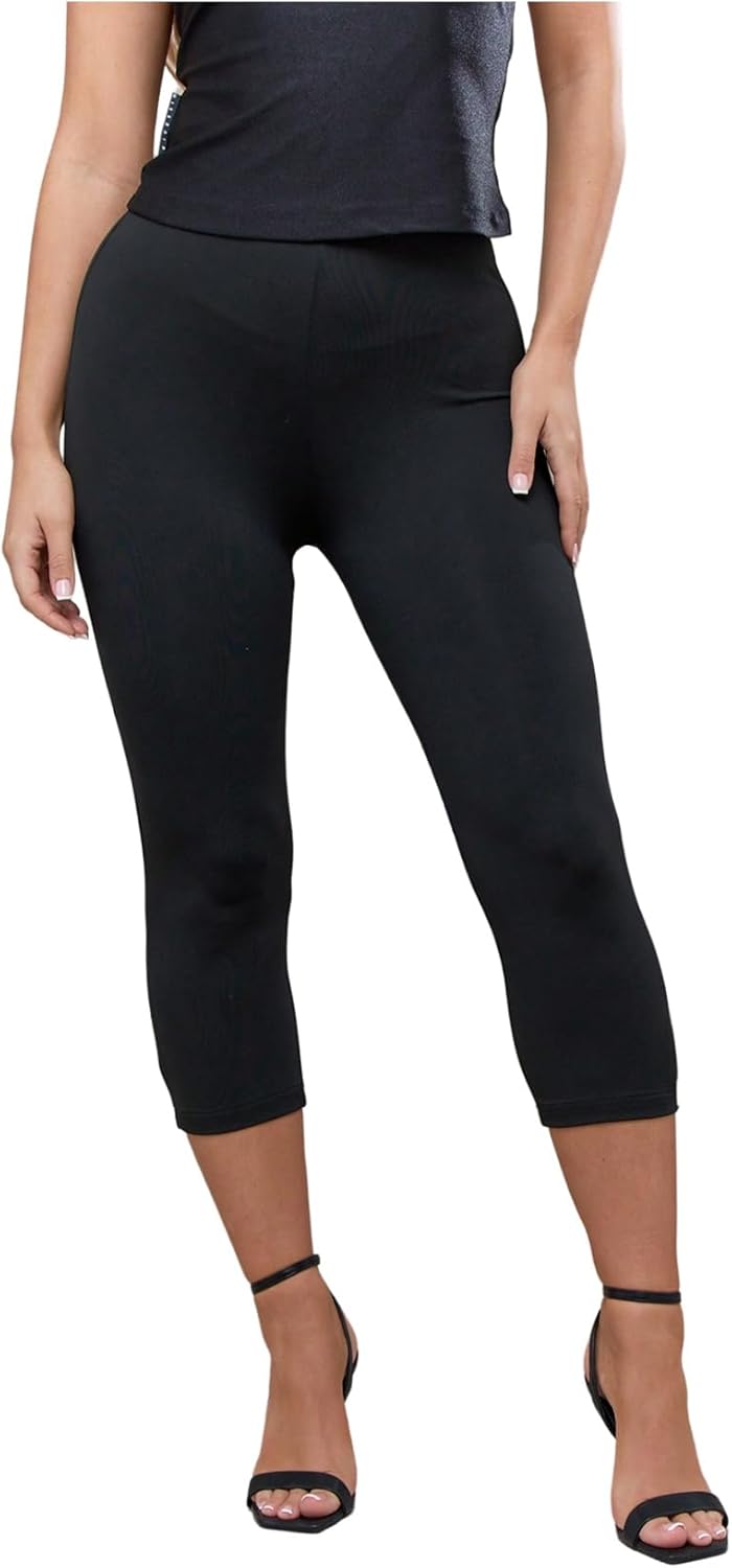 Verdusa Women's Capri Leggings - High Waisted Workout Pants for Ultimate Comfort | Knee Length