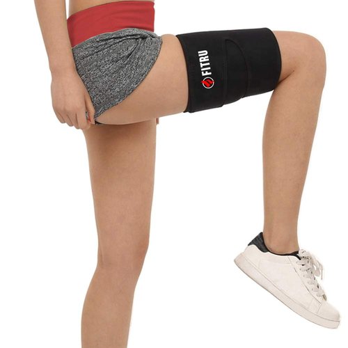 Fitru Premium Thigh Trimmers for Men & Women - Body Wrap Sauna Waist Trainer for Your Legs (Pink, L: 33" X 9")