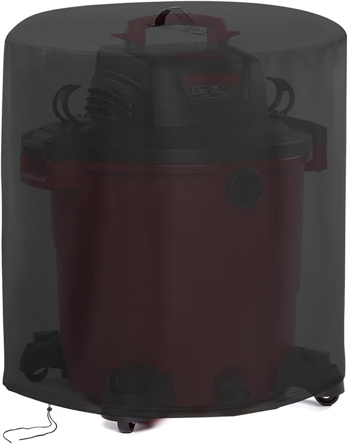 Kingling Cover for Shop Vac, Wet and Dry Shop Vacuum Cleaners Dust Cover Protection for 12-16 Gallon Shop Wet Dry Vacuums Black - 24''D x 26.5''H