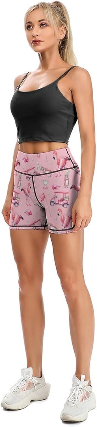 Skiennix High Waisted Yoga Shorts - Tummy Control Biker Shorts for Women's Athletic Workout | Gym & Tennis