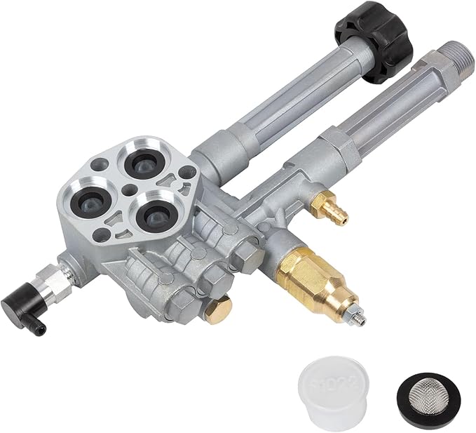 Ransoto AR42940 Pressure Washer Pump Head Assy Compatible with Troy Bilt SRMW2.2G26 RMW2.2G24 RMW2G20 RMW2G23B Complete Pump Head Replaces AR42518 AR43061