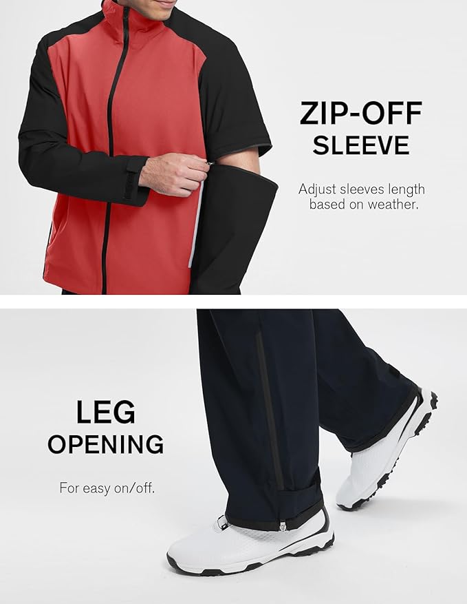 fit space Waterproof Golf Rain Suits for Men Performance Rain Jackets and Pants for All Sports