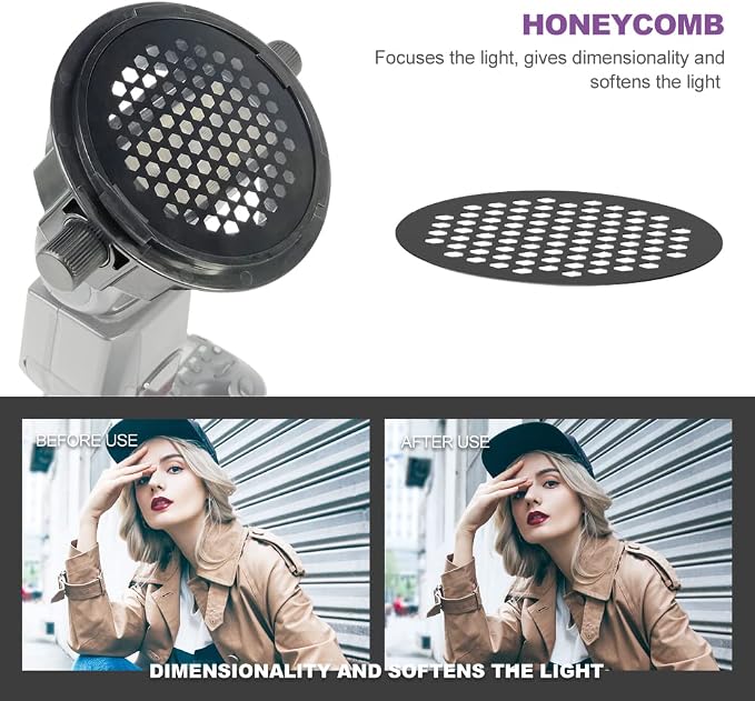 Photography Lighting Flash Diffuser Set, LENSGO Professional Flash Kit Flash