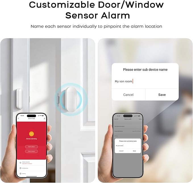 Alarm System for Home Security, SOS Button, Window Alarms, Door/Motion Sensors