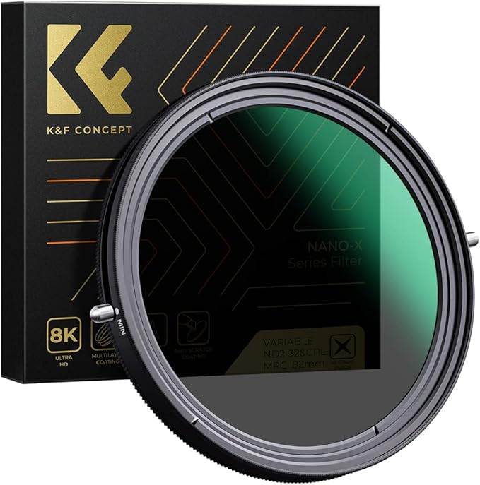 K&F CONCEPT 40.5mm Variable Fader ND2-ND32 ND Filter and CPL Circular
