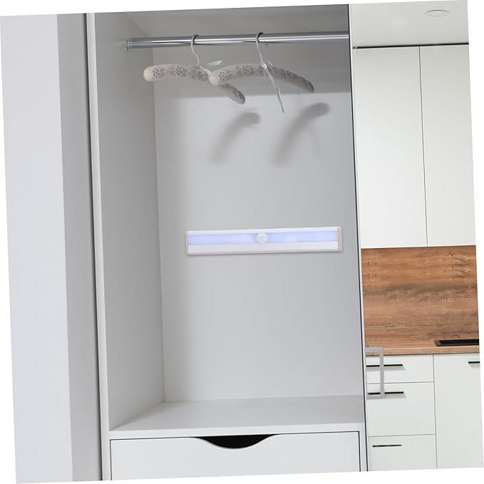 Angoily 3pcs Wireless Motion Sensor Led Cold White Cabinet Light Smart Sensor Closet Lights Under Cabinet Lighting Energy Saving