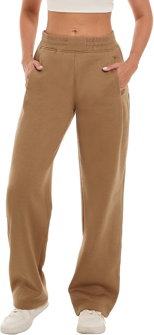 HOdo Women's Tall Sweatpants - Fleece Joggers with Pockets | 32"/34" Inseam, Wide Leg Design