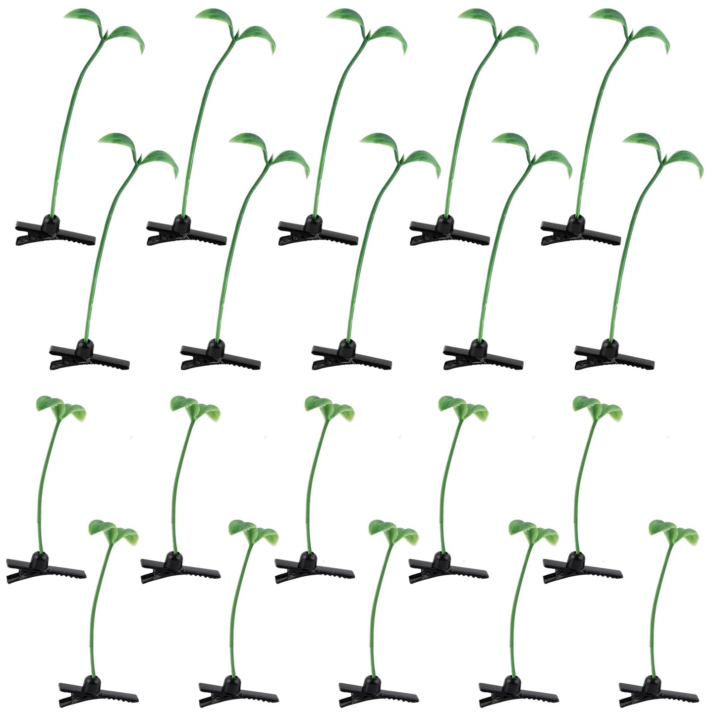 Auear, 20 Pack Plant Bean Sprout Hair Clips Pea Hairpin Barrette Headwear Accessories For Women Girls