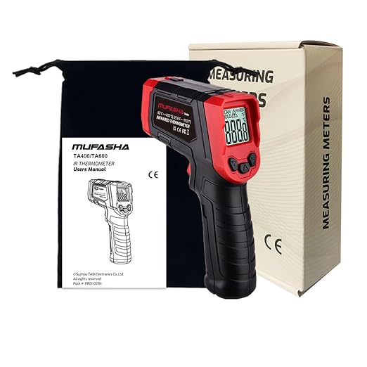 MUFASHA Infrared Thermometer Temperature Gun, -25.6℉ to 752℉ Dual Laser High