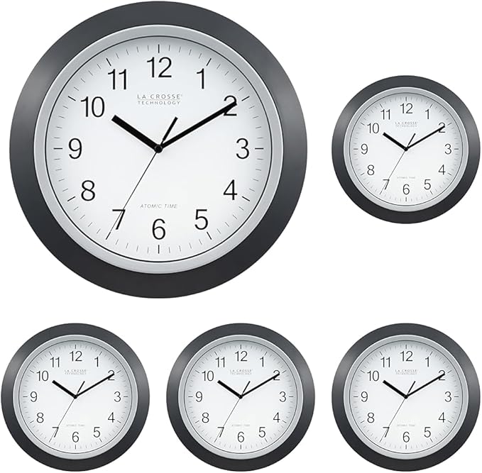 La Crosse Technology WT-3129B 12 Inch Atomic Analog Wall Clock