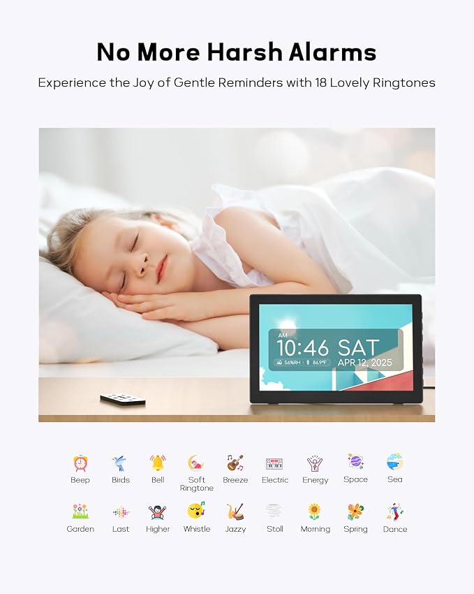 Mesqool 10.1" Dementia Clock for Seniors