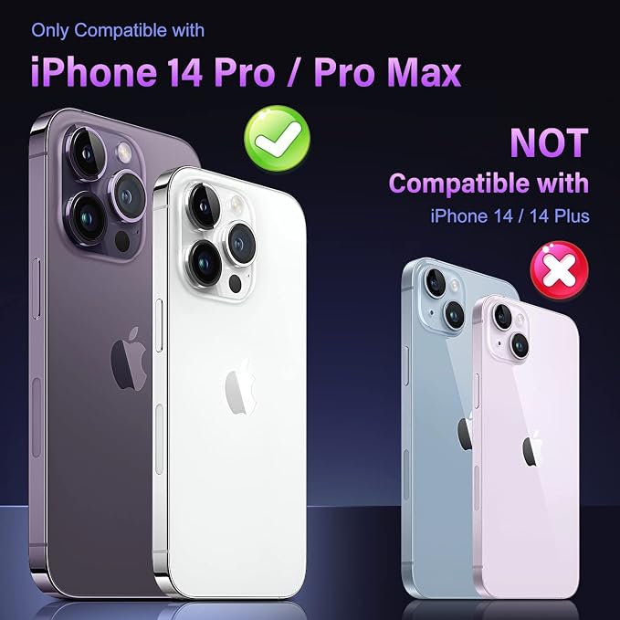 Uyiton for iPhone 14 Pro/iPhone 14 Pro Max Camera Lens Protector, 9H Tempered