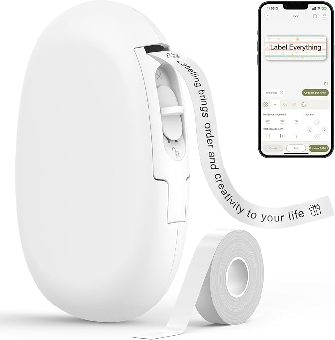 SUPVAN Label Makers E10 Mini Bluetooth Label Printer Wireless Labeler Label