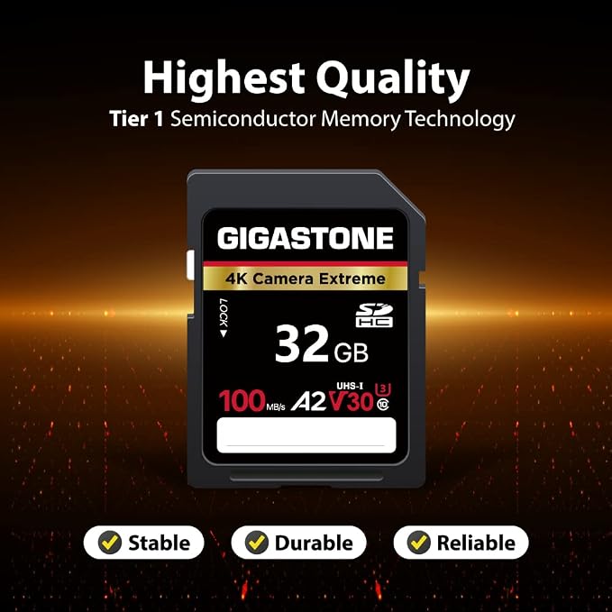 【5-Years Data Recovery】 GIGASTONE 32GB SD Card 5-Pack, 4K Camera Extreme