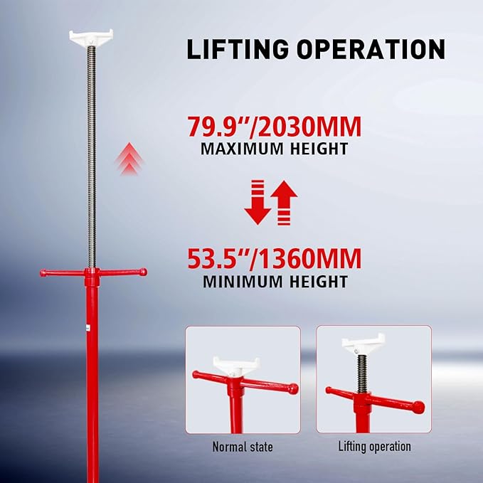 Underhoist Support Stand,¾ Ton Capacity 1650LBS Jack Stand, Bearing Mounted Spin Handle,Large Base, Self-Locking Threaded Screw,Height Adjustment Under Load,Supports Vehicle Components Support