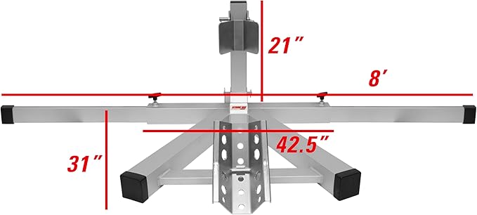 Extreme Max 5001.5975 Pro Series Aluminum Lightweight Heavy-Duty No Drill Adjustable Motorcycle Wheel Chock for Trailer, Garage, or Truck – Fits Tires 15" to 22"
